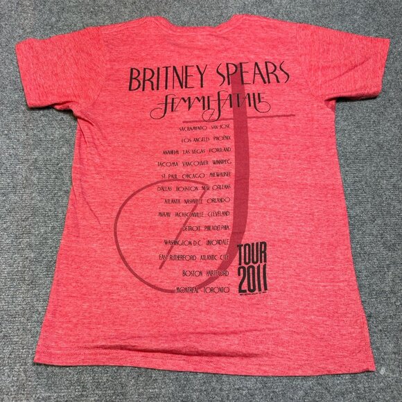 Britney Spears Femme Fatale 2011 Tour T Shirt Size S RARE - Picture 2 of 5